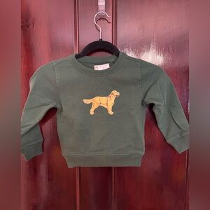 Crewcuts Green Sweatshirt with Dog Design